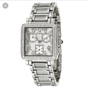 Bulova 96R000 Diamond Chronograph Watch